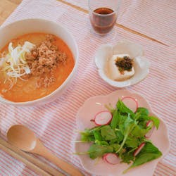Kozue さんの 手作り！【豆板醤作り】体験とヘルシーダンディライオン豆乳担々麺を食べよう♪