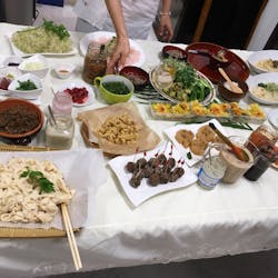 Naoko さんの 英語で学ぶ日本の料理：「ジャガイモづくし」料理教室 by「おばあちゃんの精進ごはん」著者　暁美&五月先生